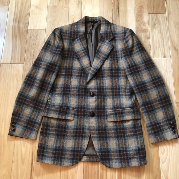 Vintage Other - Vintage Plaid Academia Blazer Jacket